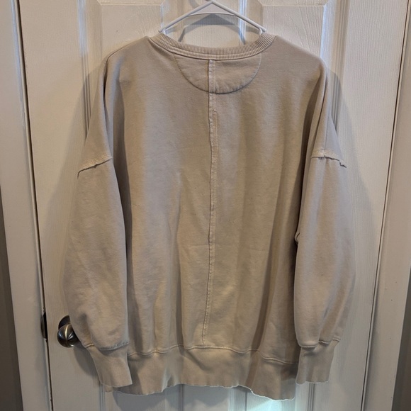 American Eagle Cream Logo Sweatshirt Size Large - Picture 4 of 4